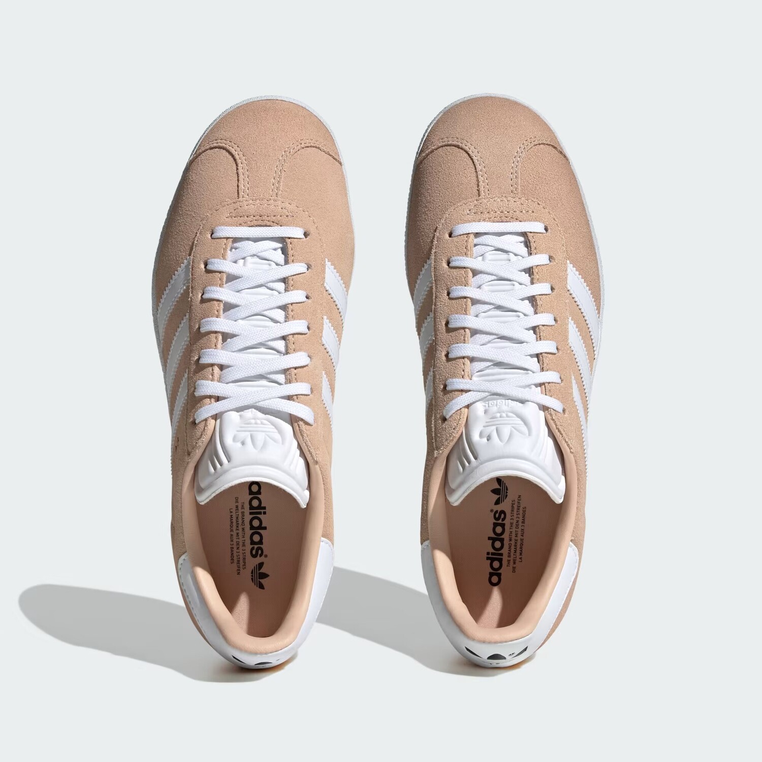 Кроссовки Gazelle Adidas, цвет Halo Blush/Cloud White/Core Black — фото 4