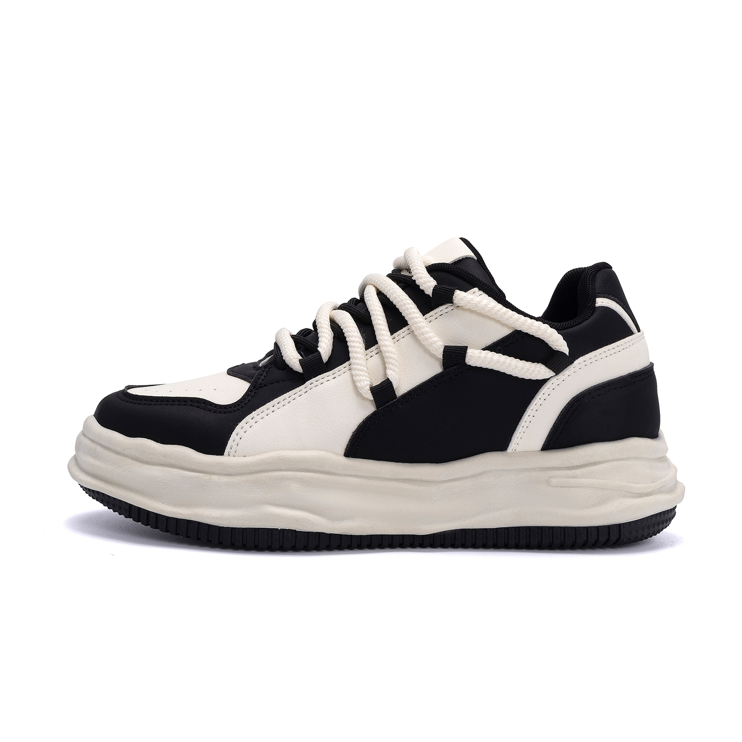 

HUANQIU Мужские низкие скейтерские кроссовки для увеличения роста черные, цвет Black