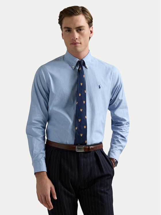 

Рубашка с индивидуальным пошивом 710829480001 Polo Ralph Lauren, голубой