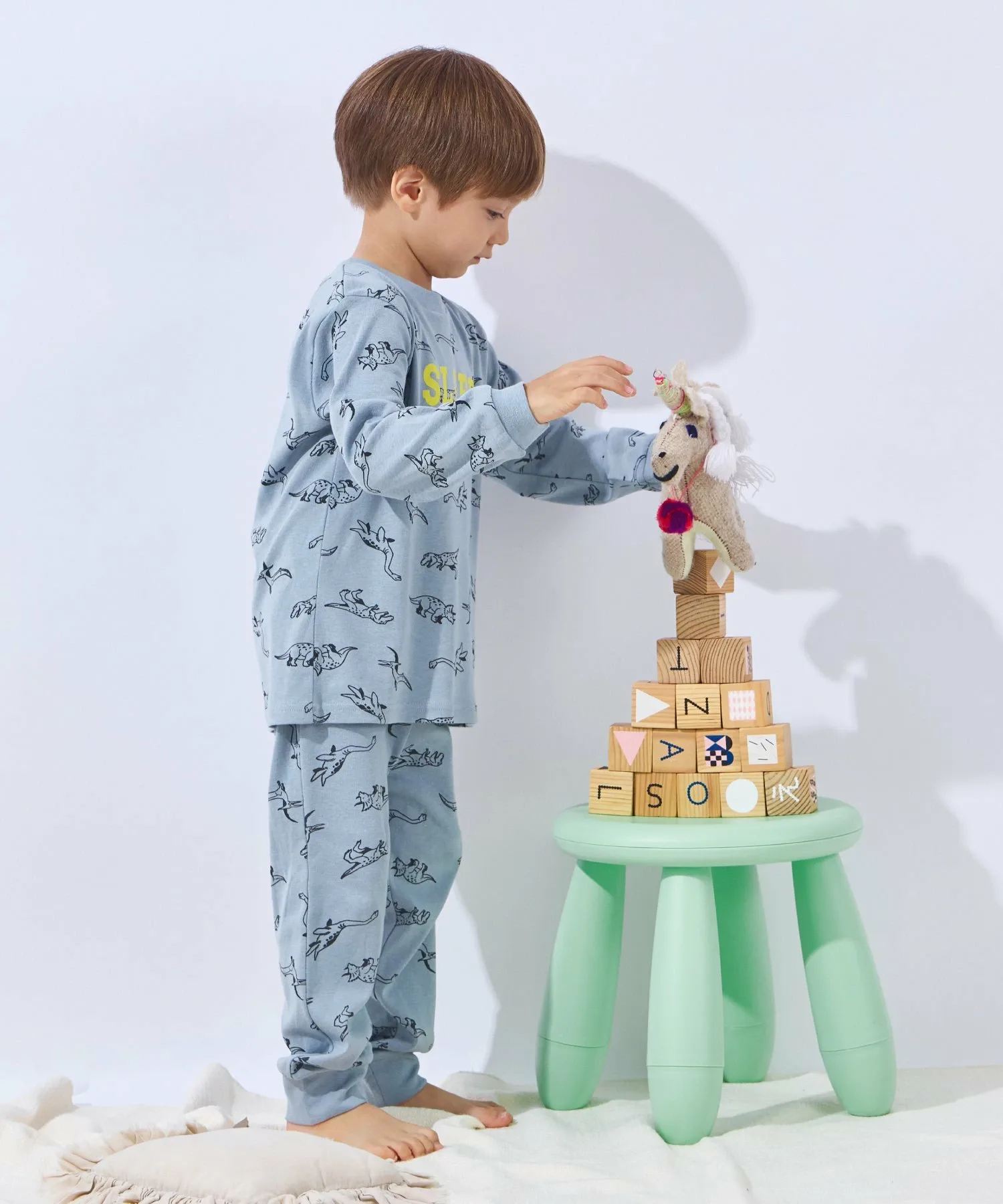 Домашняя одежда для мальчиков Ever Closet, Gray Dinosaur — фото 2
