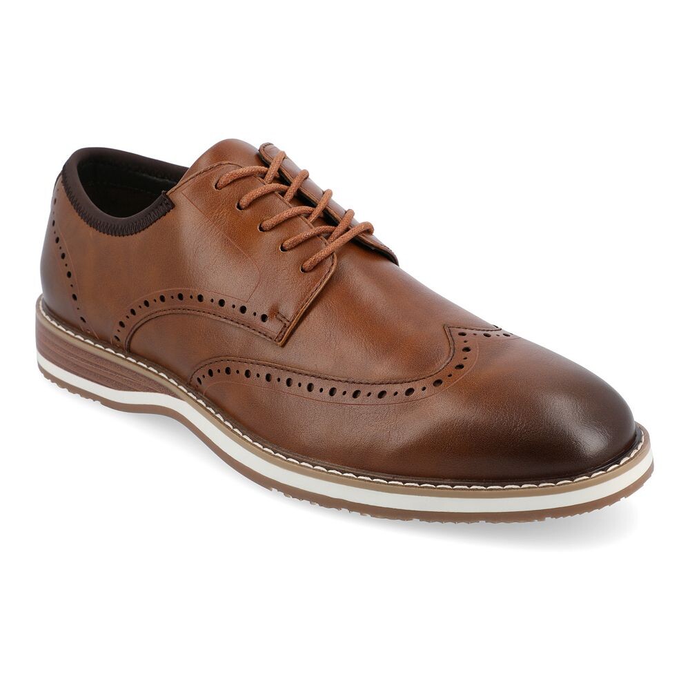 

Вэнс. Мужские гибридные модельные туфли из пеноматериала Co Ozzy Wingtip Tru Comfort Vance Co., цвет Cognac
