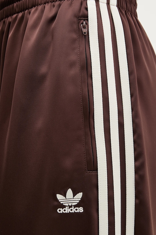 Атласные спортивные штаны tp wl Adidas Originals, коричневый — фото 4