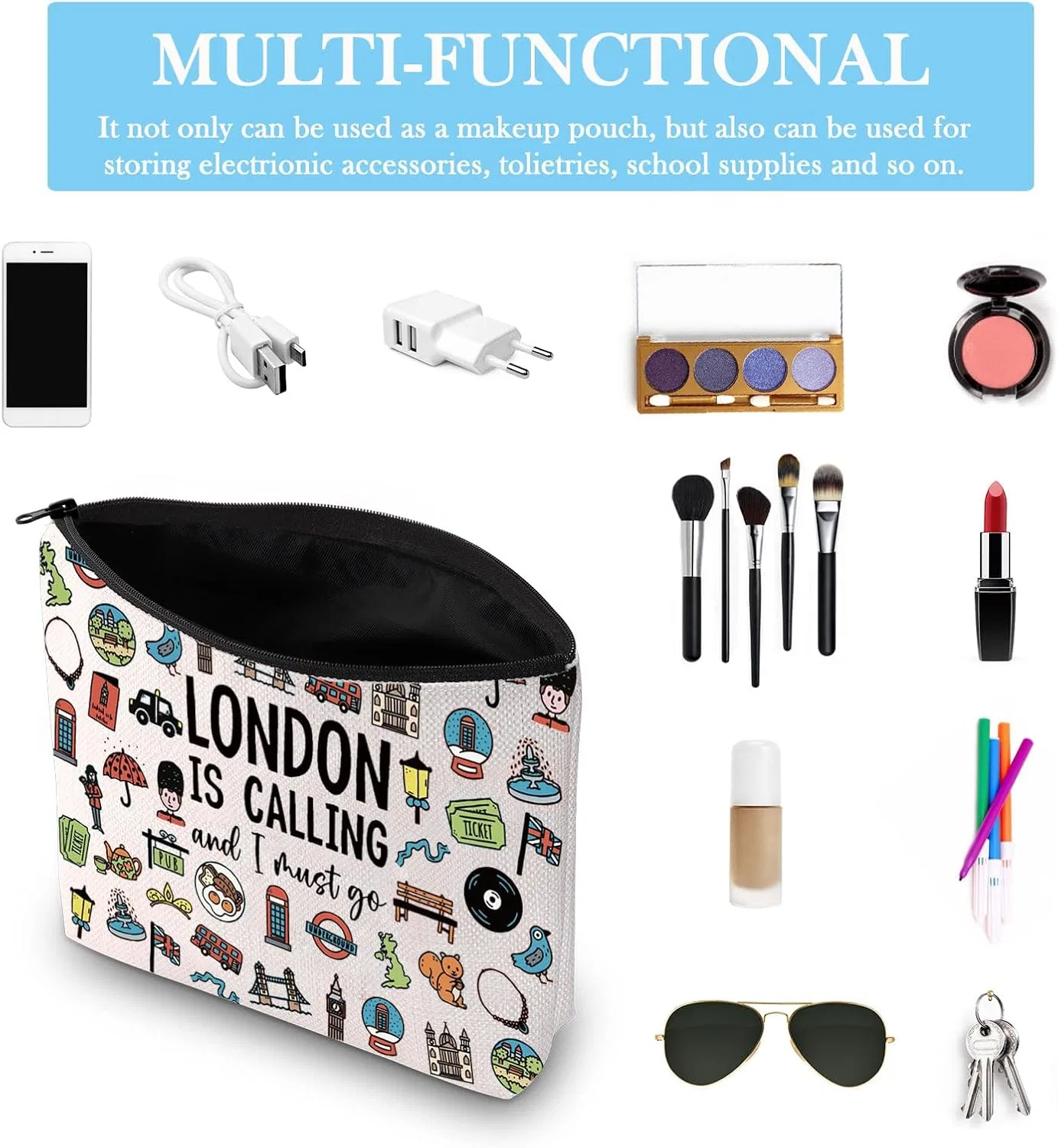Дорожная косметичка London Girls Weekend Gift Jtouk, Must Go London Bag Eu — фото 3