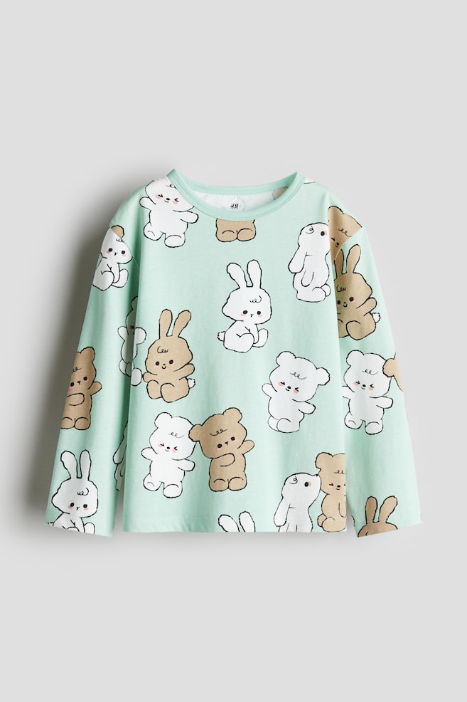 

Хлопковая рубашка с принтом H&M, мультиколор
