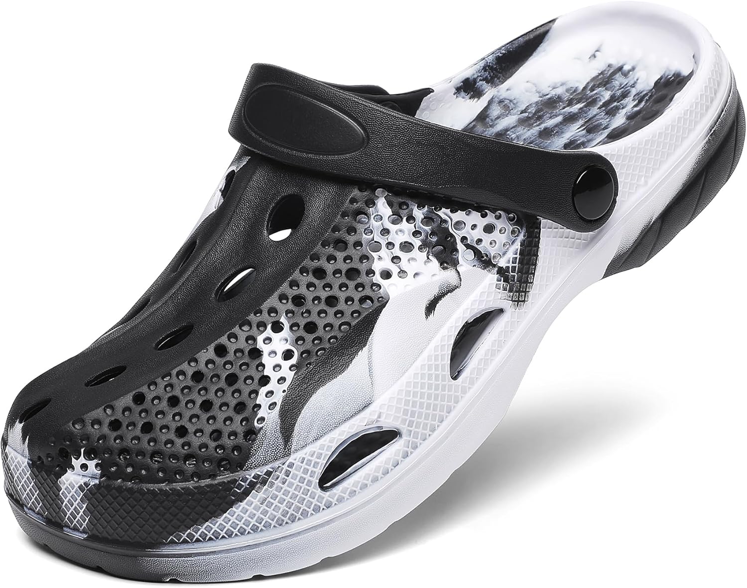 

Сабо с поддержкой свода стопы SOSOWHLTE для мужчин и женщин, универсальная садовая обувь, удобные сандалии-тапочки для пляжа и повседневного ношения, черный