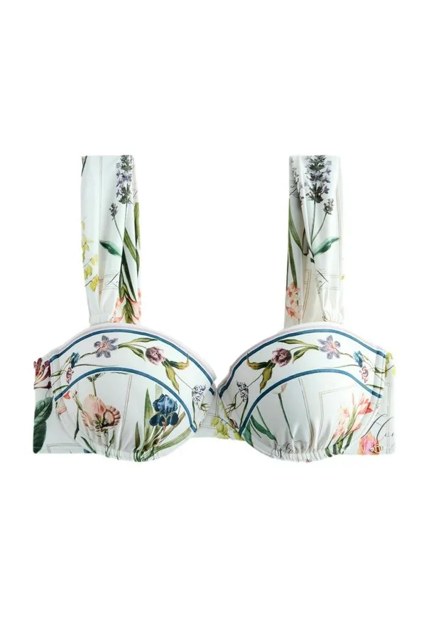 Верхняя часть бикини-бандо с косточками, стандартного кроя Next, White Floral