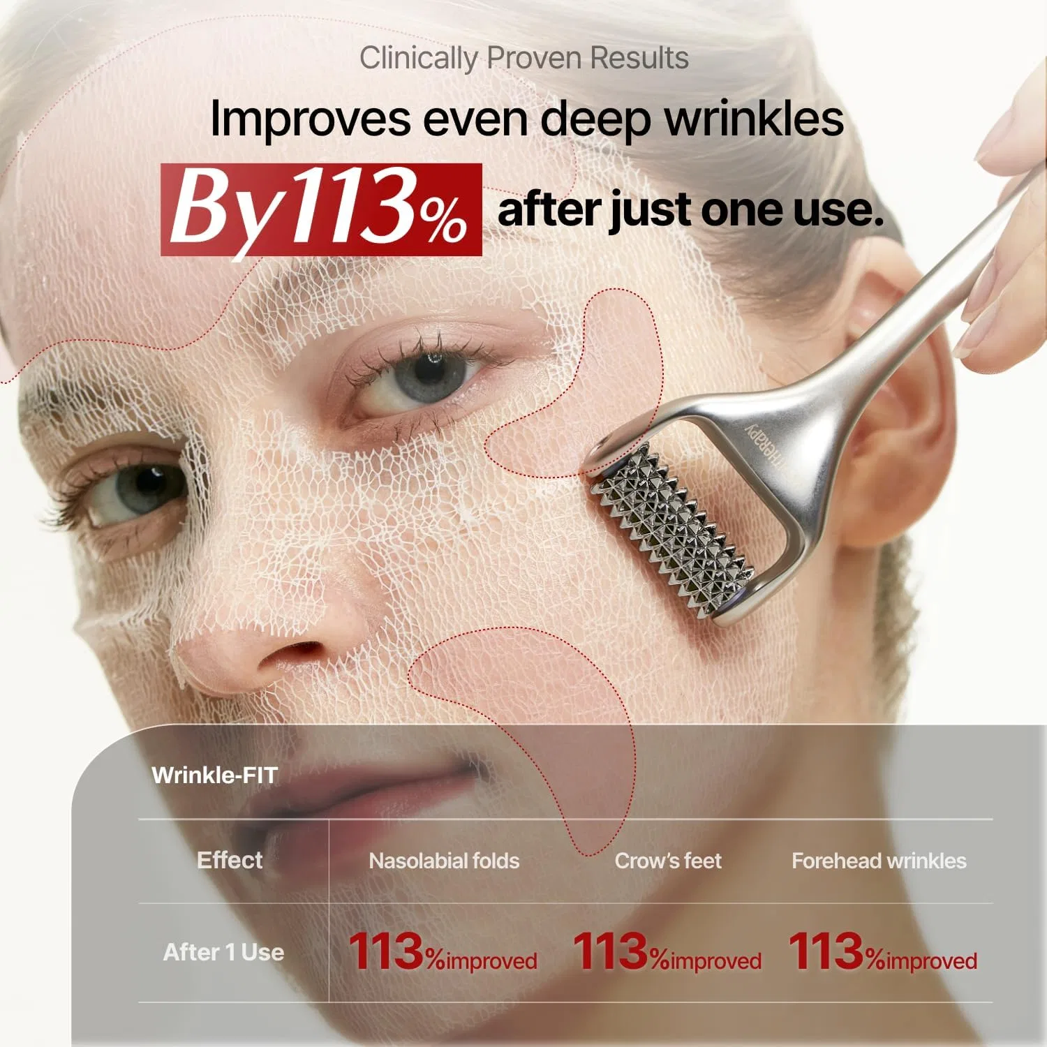 Маска для лица Meditherapy — Коллагеновая с роликом Wrinkle Fit Mask, 900 мл — фото 3
