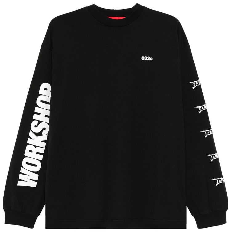 

Лонгслив 032C Nerve Shatter Boxy Long-Sleeve 'Faded Black', черный