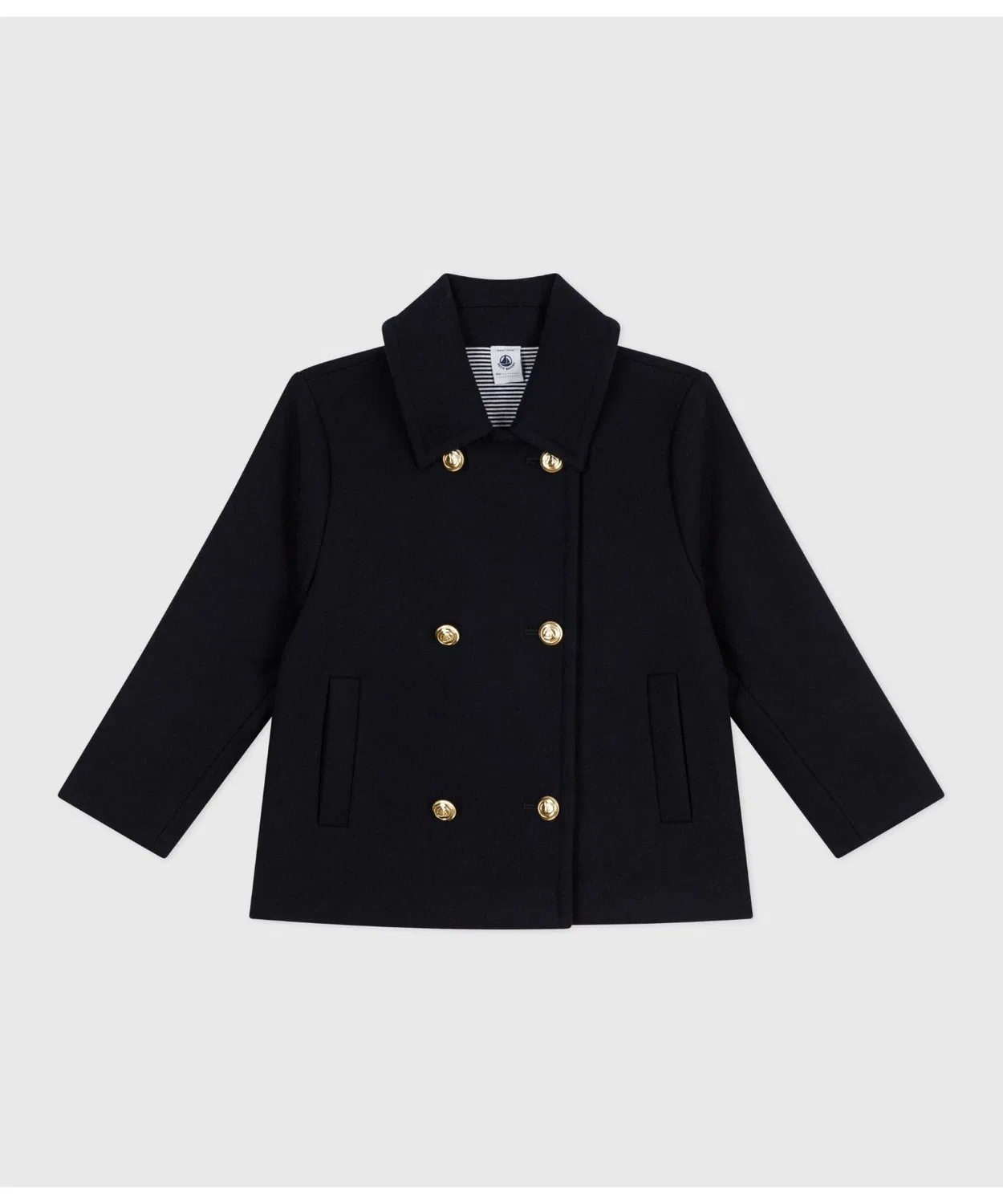 Пальто P-Coat Petite Bateau тёмно-синее — фото 4