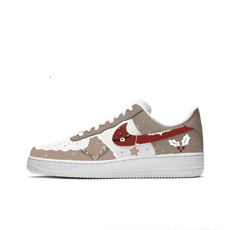 

Кроссовки Nike Air Force 1 Skateboarding Shoes Men Low-top Brown, коричневый