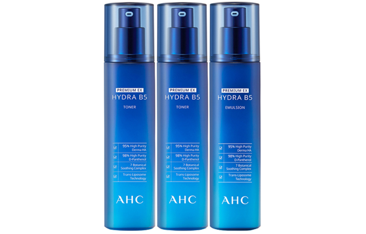 

A.H.C AHC B5 Blue Purple набор для ухода за кожей успокаивающий, увлажняющий, питающий, восстанавливающий, увлажняющая вода и лосьон комплект из двух предметов