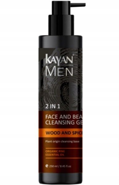 

Kayan Men 2 в 1 Очищающий гель для бороды и лица, 250 мл