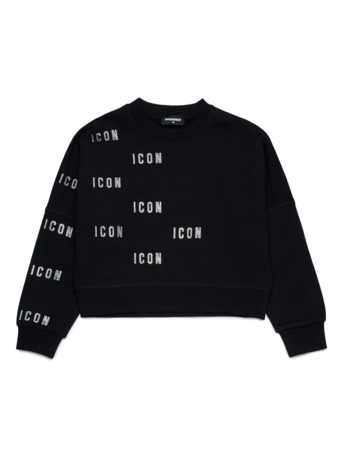 

DSQUARED2 KIDS толстовка со стразами, черный