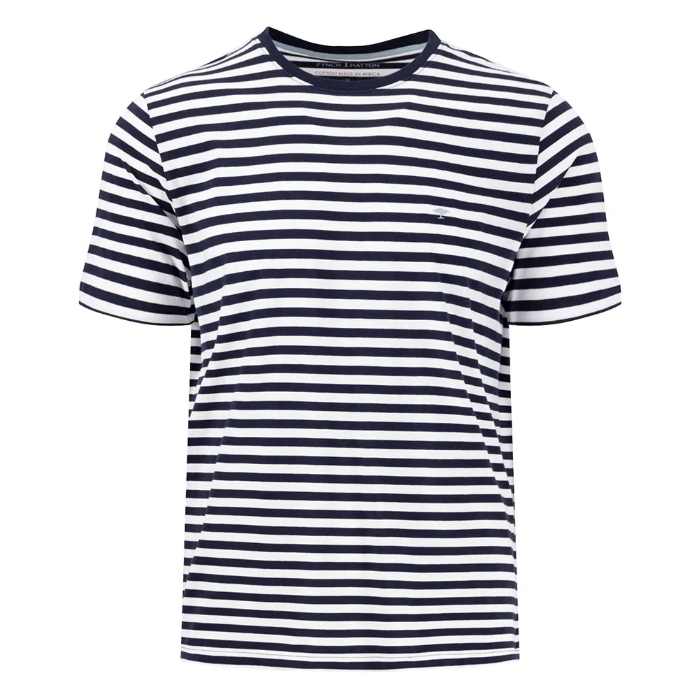 

Футболка с коротким рукавом Fynch Hatton Basic Striped, синий