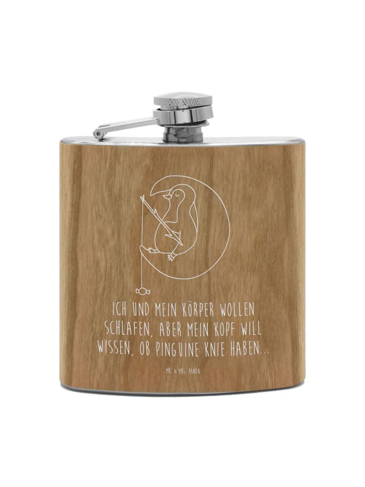 

Mr. & Mrs. Panda Бутылочка для напитков с изображением пингвина и луны, коричневого цвета