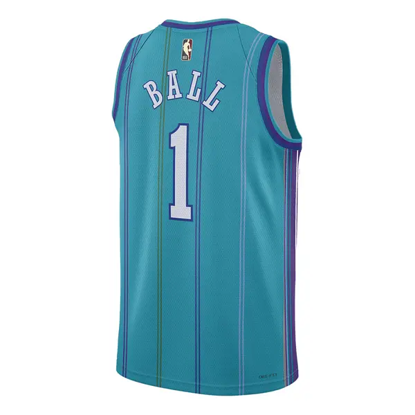 Майка Air Jordan Dri-FIT NBA Swingman Jersey 2023/24 'Charlotte Hornets LaMelo Ball', бирюзовый — фото 2