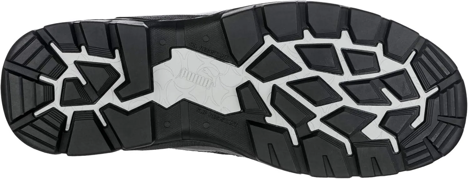Рабочие ботинки PUMA Safety Conquest Black High Work Boots Safety Boots S3 HRO SRC для мужчин имеют защитный носок из стекловолокна, низкую платформу и теплоизоляцию, черный — фото 3