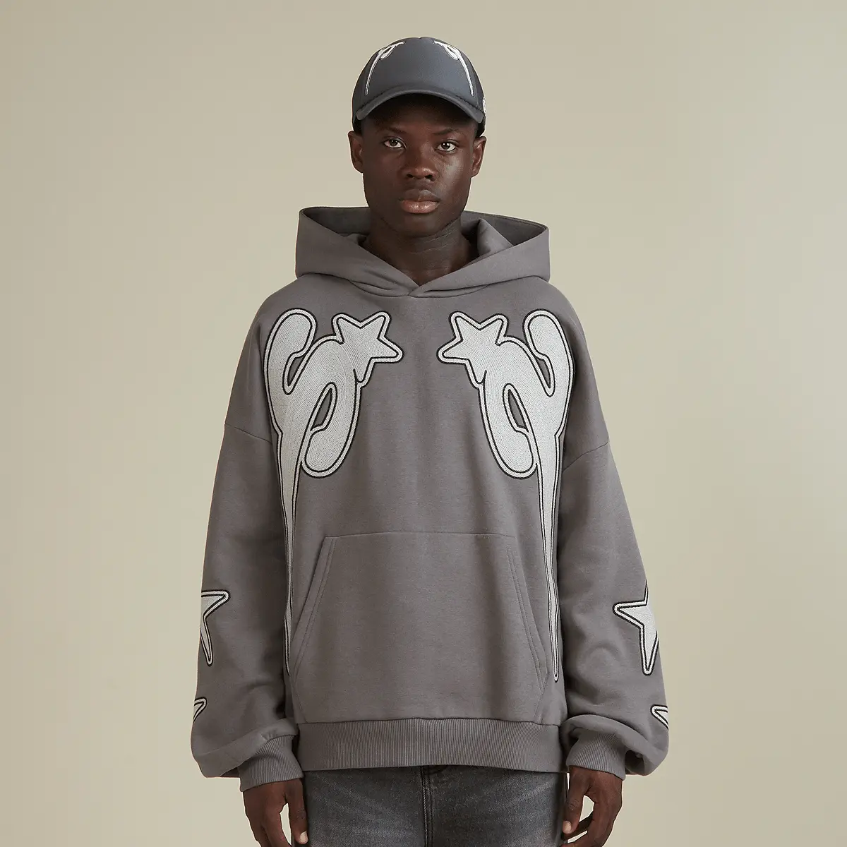 

Худи SNIPES S Star Chain Oversized, серый