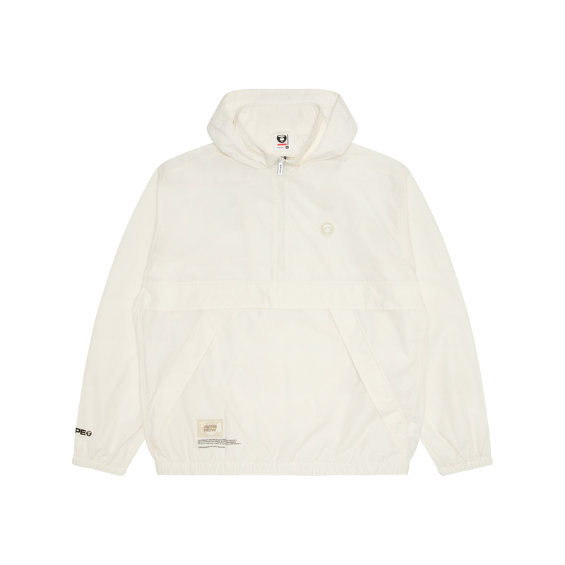 

Aape Полузастёгивающаяся куртка A Bathing APE с логотипом Moonface, Ecru IVX