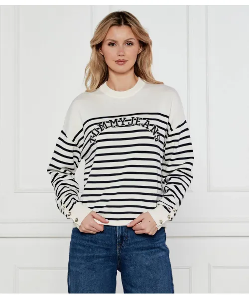 

Университетский свитер Regular fit Tommy Jeans, бежевый