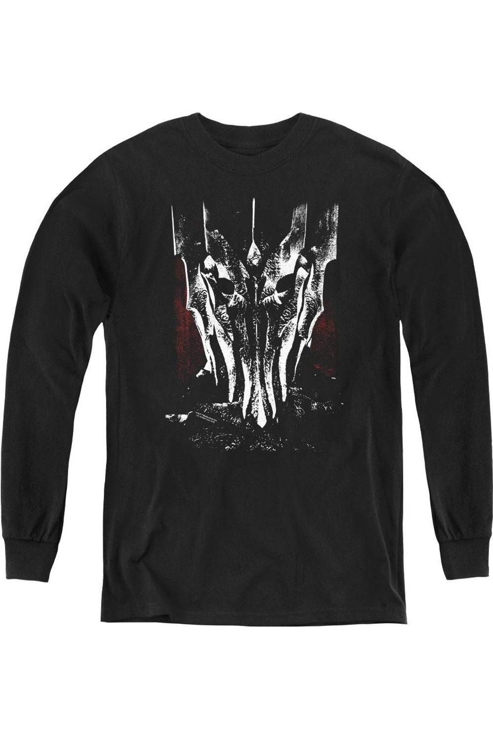 

Футболка с длинным рукавом для подростков "Голова Саурона" из "Властелина Колец" Gildan, черный