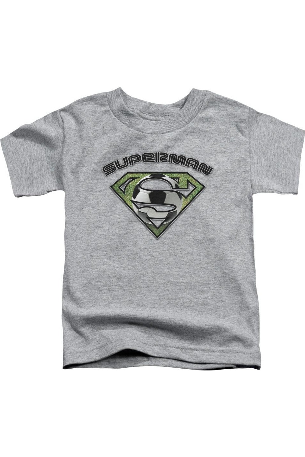 

Футболка с принтом Супермена и щитом для детей с коротким рукавом Gildan, Athletic Heather