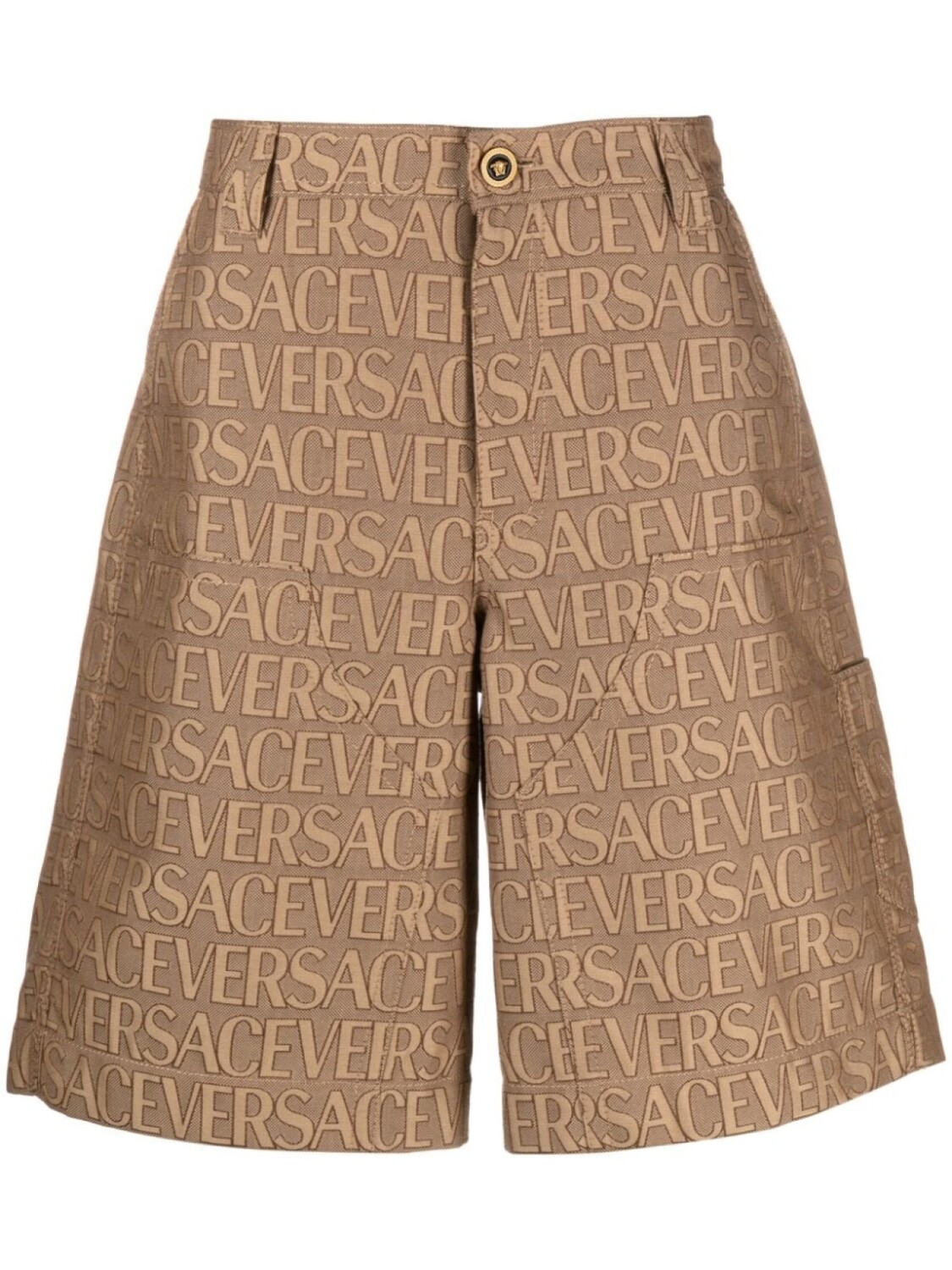 

Versace жаккардовые шорты-бермуды с узором Versace Allover, коричневый