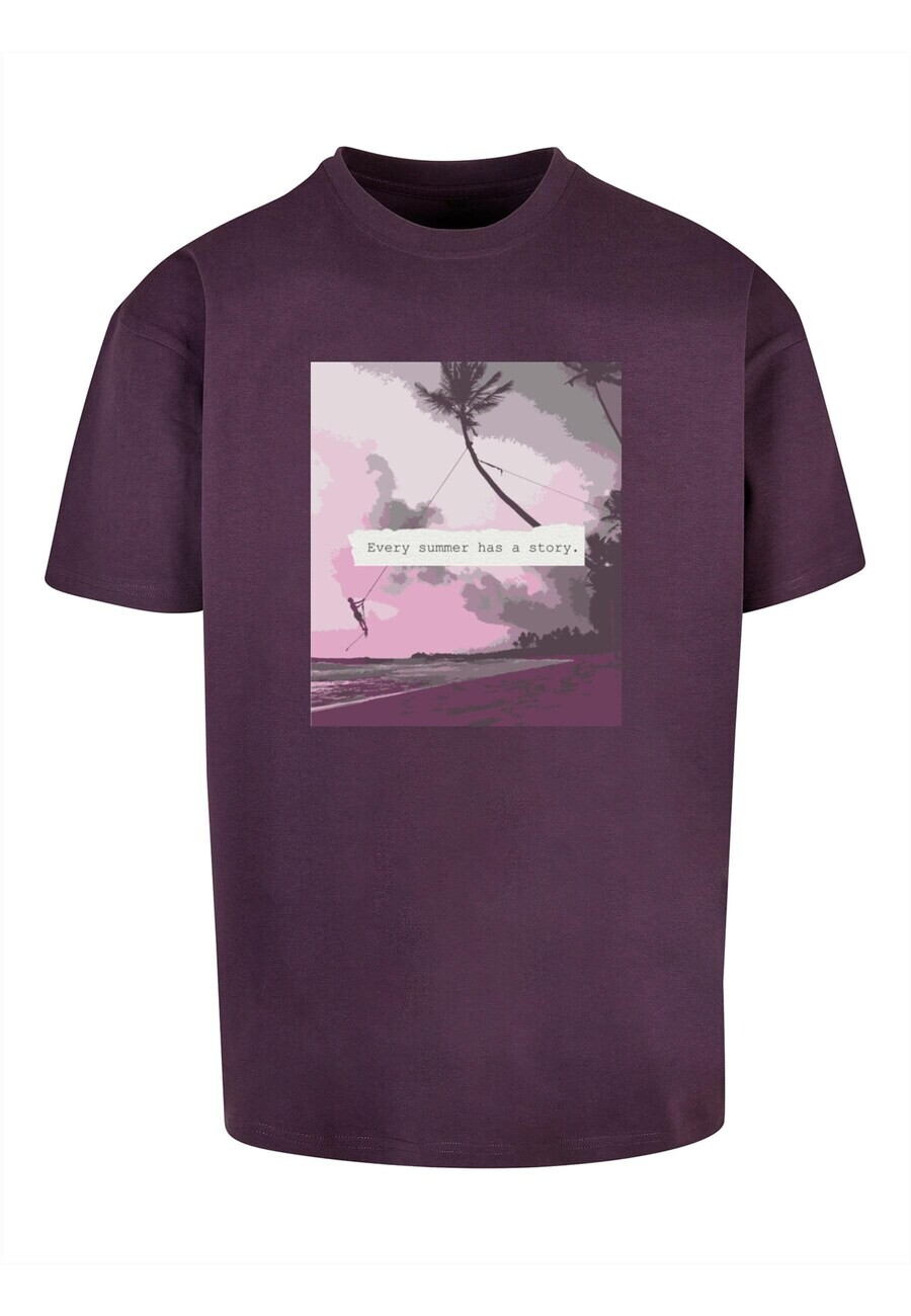 

Футболка Merchcode Summer - Every summer has a story, цвет Aubergine