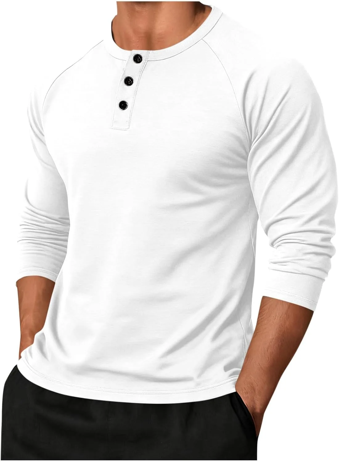 

Мужская футболка Henley Slim Fit с длинным рукавом Xiaojmake