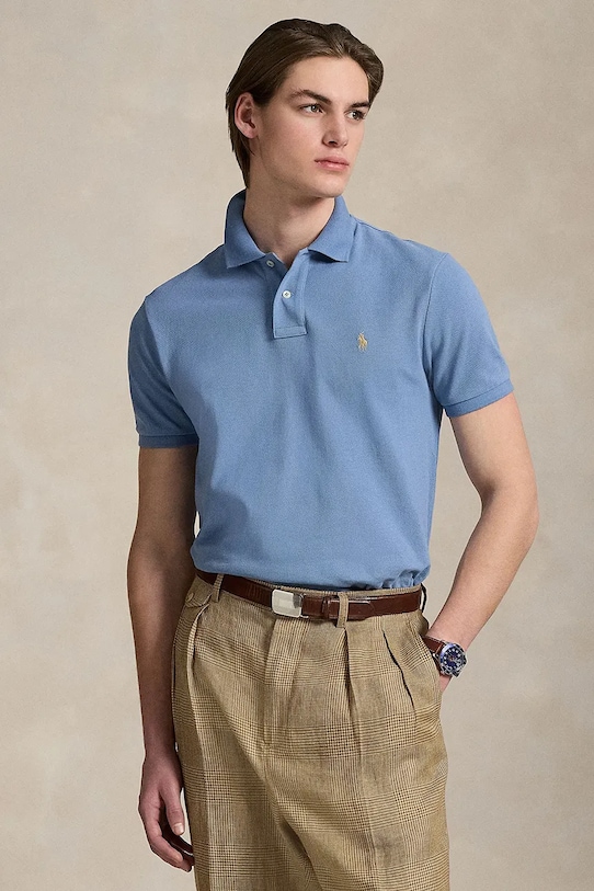 

Хлопковая поло Polo Ralph Lauren, синий