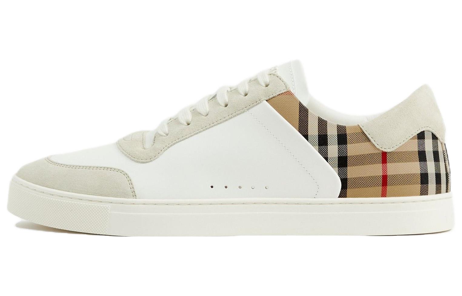 

Burberry Кроссовки с клетчатыми вставками «Natural White Archive Beige»
