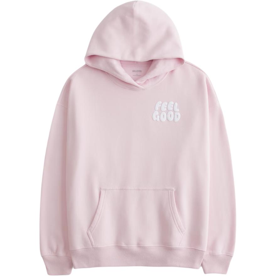 

Hollister/ Свитшот женский розовый с капюшоном Moderate