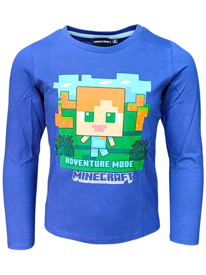 

Лонгслив Minecraft, синий