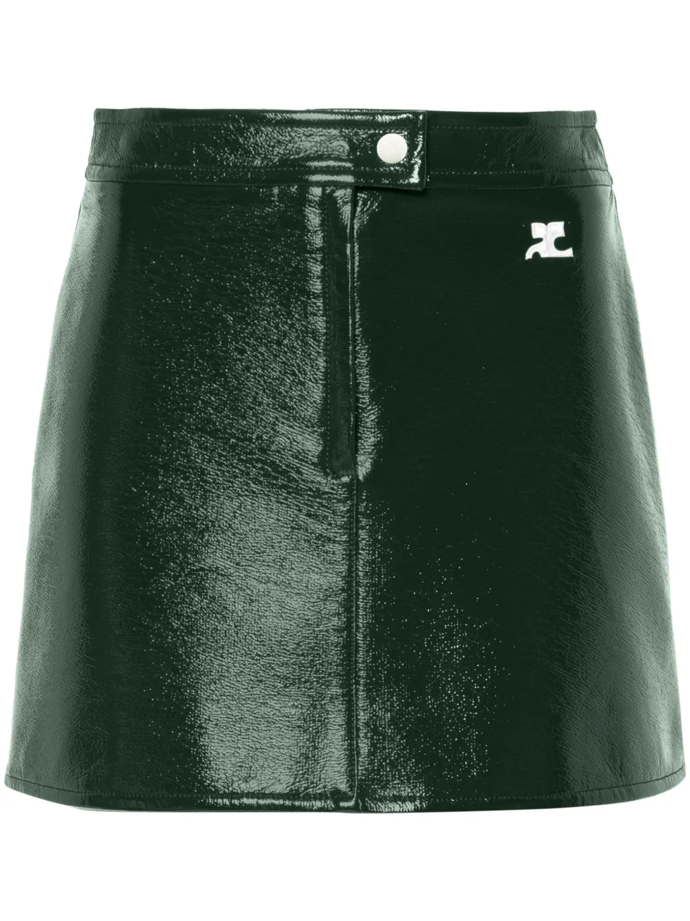 

Виниловая мини-юбка Reedition Courrèges, зеленый