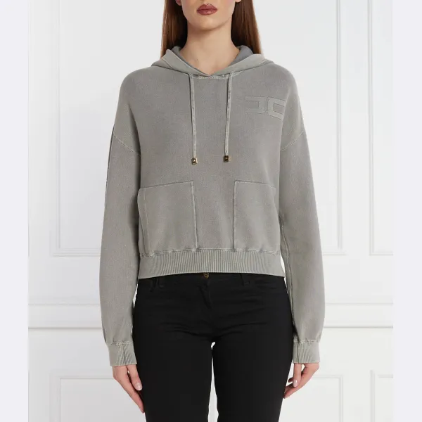 

Укороченная толстовка Elisabetta Franchi, серый