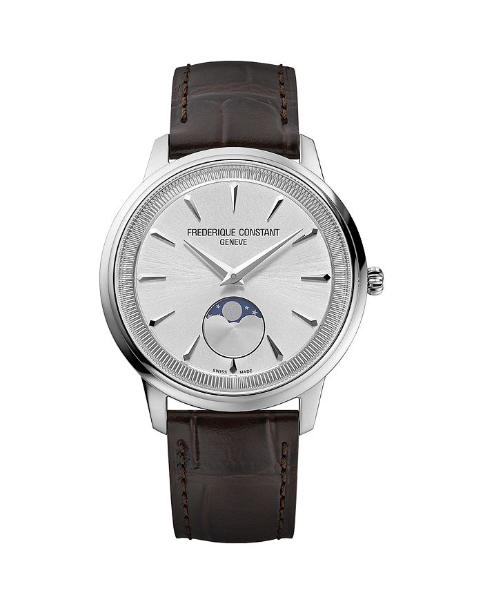 

Монета Moonphase, часы, 37 мм Frederique Constant, белый