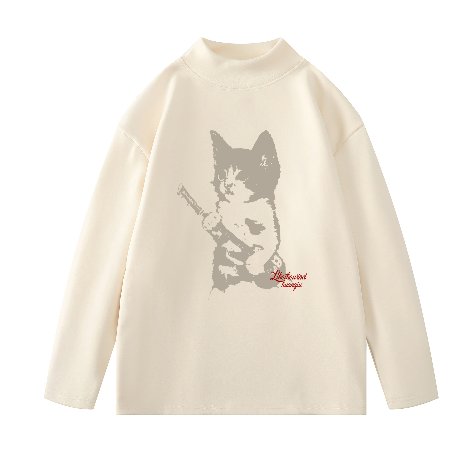 

Футболка Unisex Crew Neck утепленная и флисовая Heavyweight HUANQIU, оранжевый fleece-lined