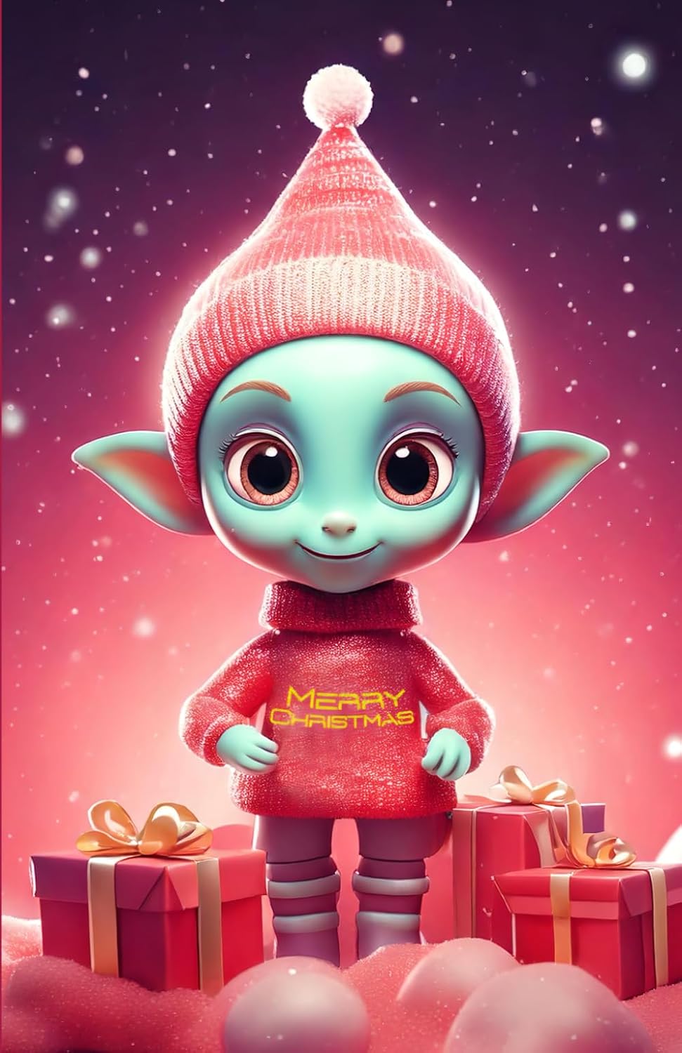 

Composition Notebook: ALIENS MERRY CHRISTMAS | College Ruled Composition Notebooks | Cute Aesthetic Journal | Wide Line | 5.5 X 8.5 (Independently published)