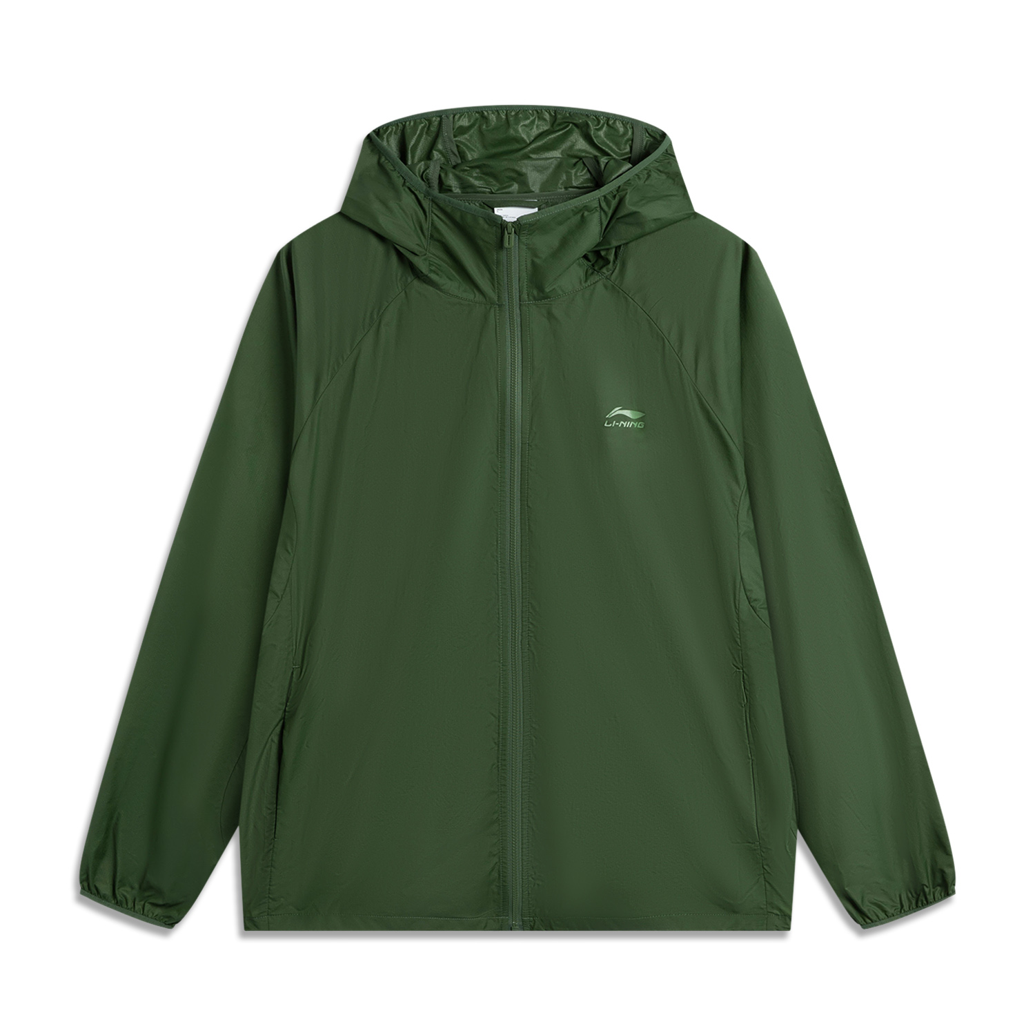 

Спортивная тенденция серии тренч для мужчин LINING, темно-зеленый