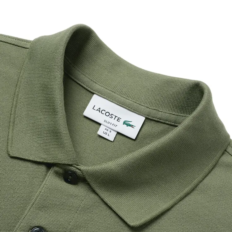 LACOSTE SS25 Футболка-поло мужская BMY/хаки грин — фото 3