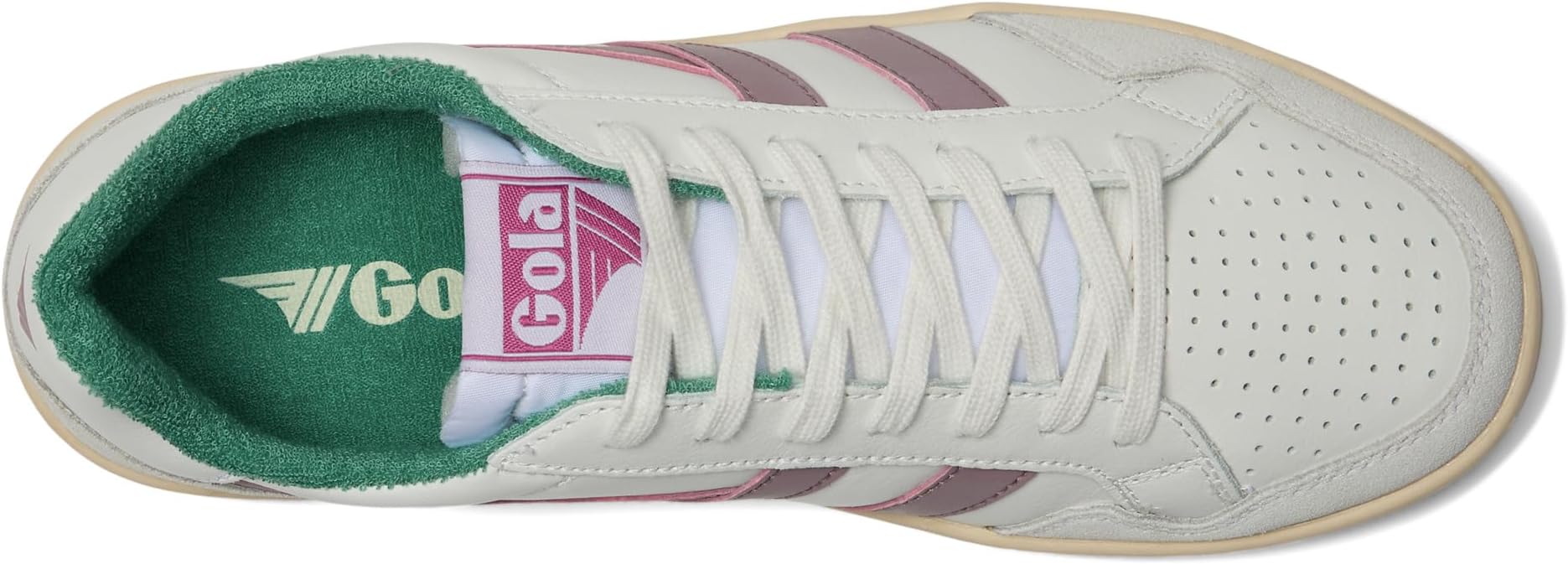 Кроссовки Gola Eagle, цвет White/Candy/Emerald — фото 2