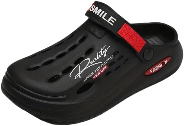 

Удобные мужские сабо с мягкой подошвой для прогулок, активного отдыха и пляжа Hhhchpm, черный