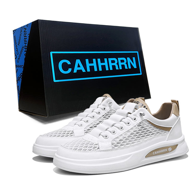

CAHHRRN Дышащие низкие скейтерские кроссовки мужские белый хаки, цвет White Khaki