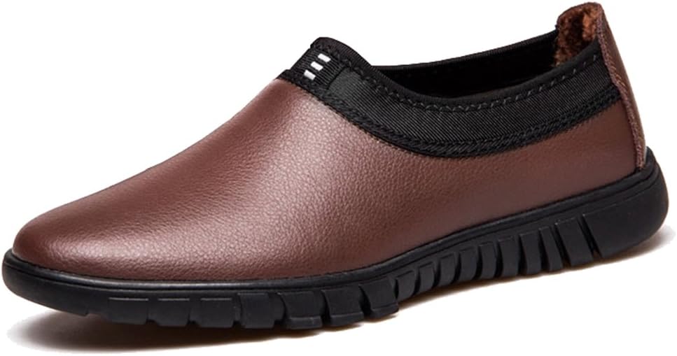 

Мужские повседневные мокасины Beinfaith из натуральной кожи, без шнурков, коричневый