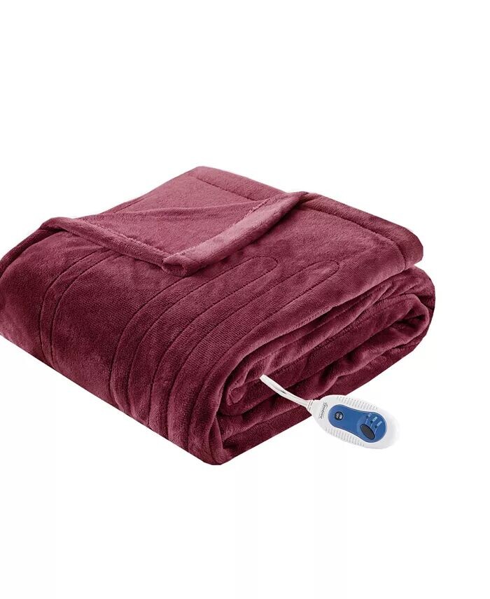 

Плюшевый электрический плед, 60 x 70 дюймов Beautyrest, слоновая кость/кремовый