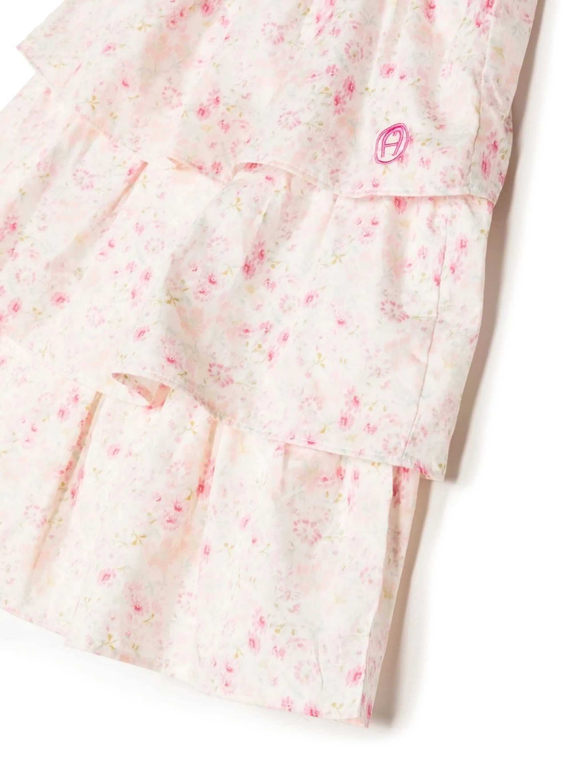 Юбка с оборками и цветочным принтом Aigner Kids, розовый — фото 3
