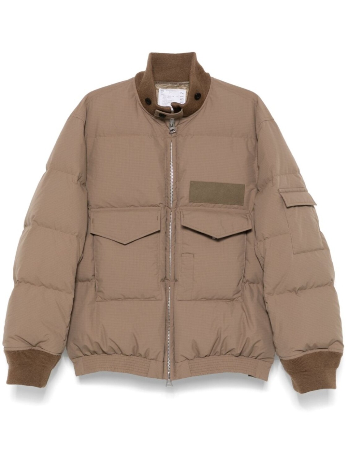 

Sacai пуховик на молнии, коричневый