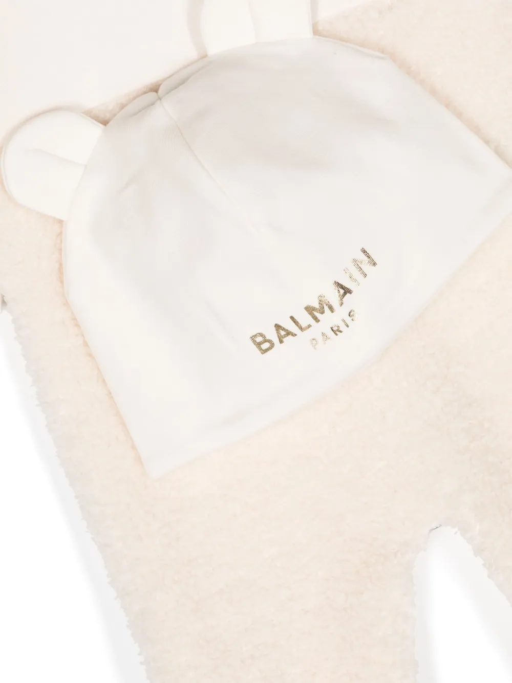 Комплект для новорожденного с логотипом Balmain Kids, нейтральный — фото 3