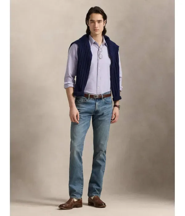 Рубашка custom fit Polo Ralph Lauren, лавандовый — фото 2