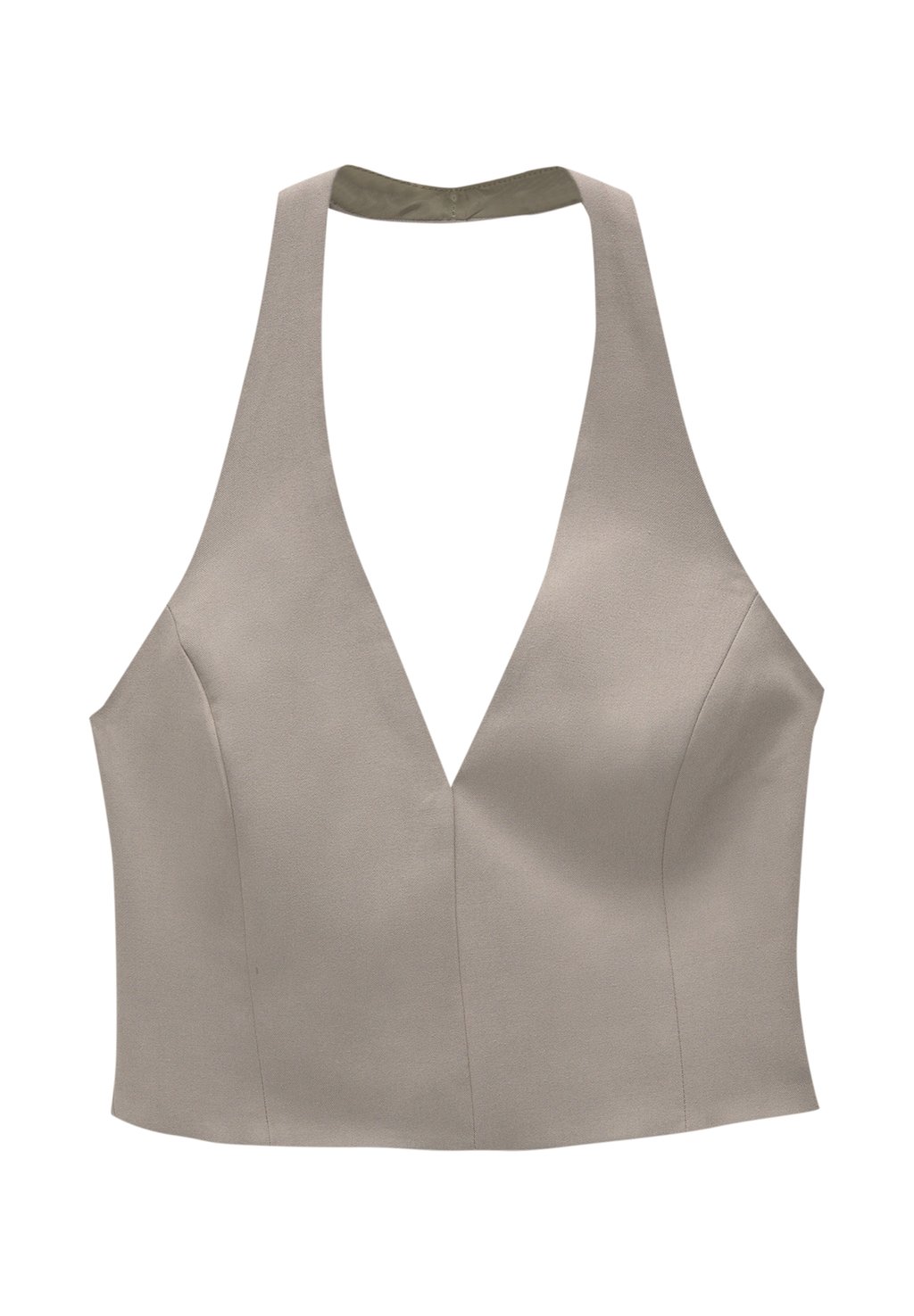 

Блуза HALTER PULL&BEAR, серо-коричневый